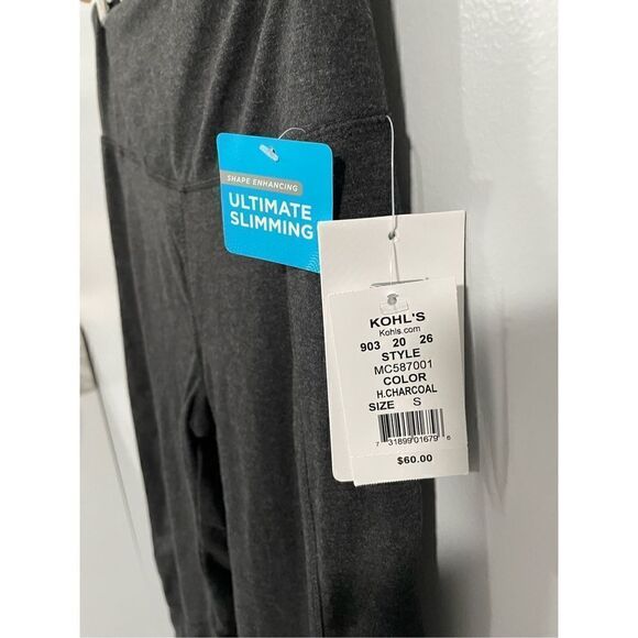 Marika Active Pants Heather Charcoal Ultimate Slimming Yoga Women Small NWT - Picture 4 of 6